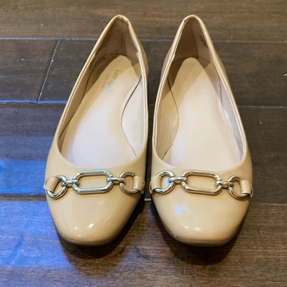 Kate Spade Tan Flats With Buckle